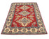 3x5 Red Kuba Afghan Hand Knotted Wool Area Rug